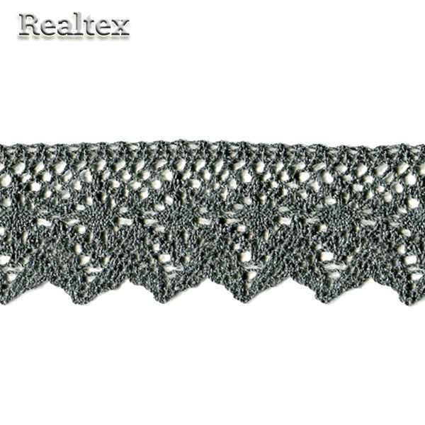 Кружево вязаное  60мм 60.01.198 цв.07 серый