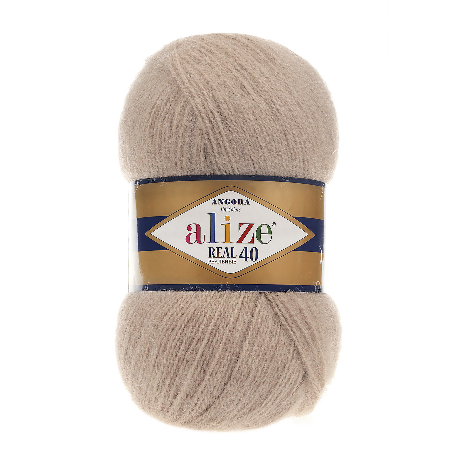 Пряжа Alize "Angora Real 40" (0,5кг) цв.005 бежевый