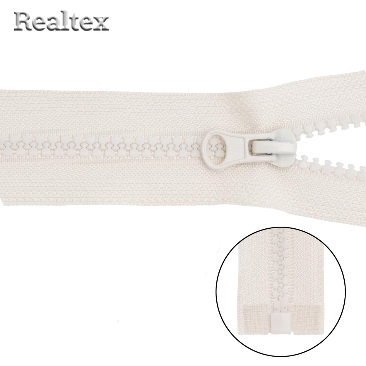 Молния Трактор Т.5 1замок 40см разъемная цв.Б 571 молочный