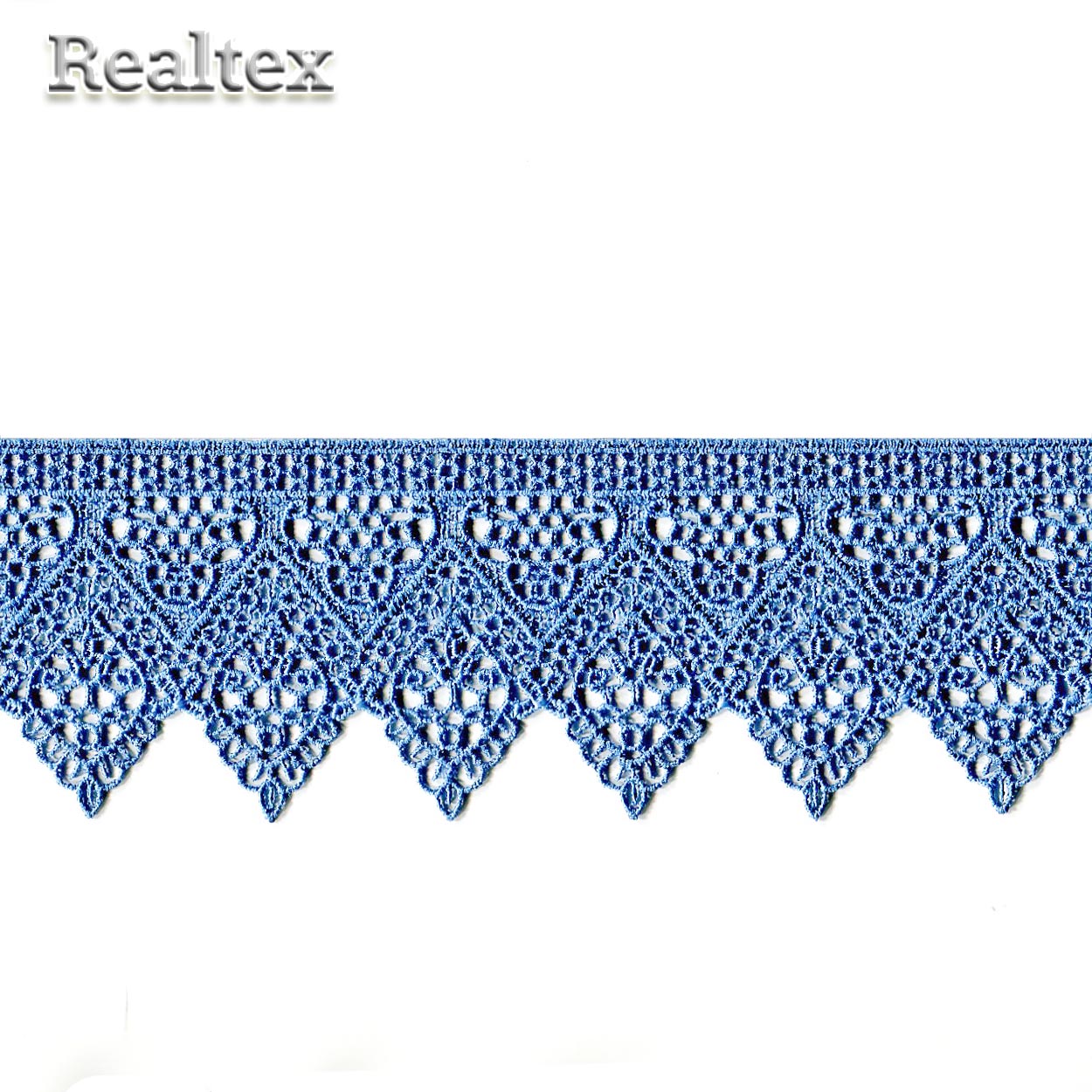 Кружево  гипюр  Realtex  51мм LF-92068 цв.31 джинсовый