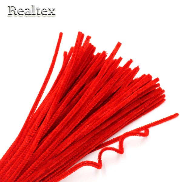 Проволока "Синель" Realtex для творчества N d-6мм 30см (100шт) цв.А-004 красный