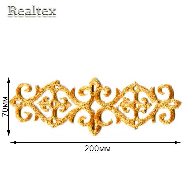 Термоаппликации орнамент Реалтекс R-1888 цв.золото