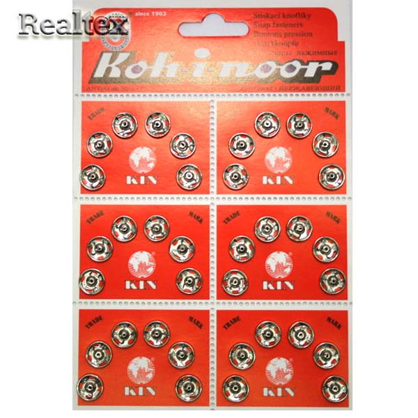 Кнопка пришивная Koh-i-noor №3 цв.никель 