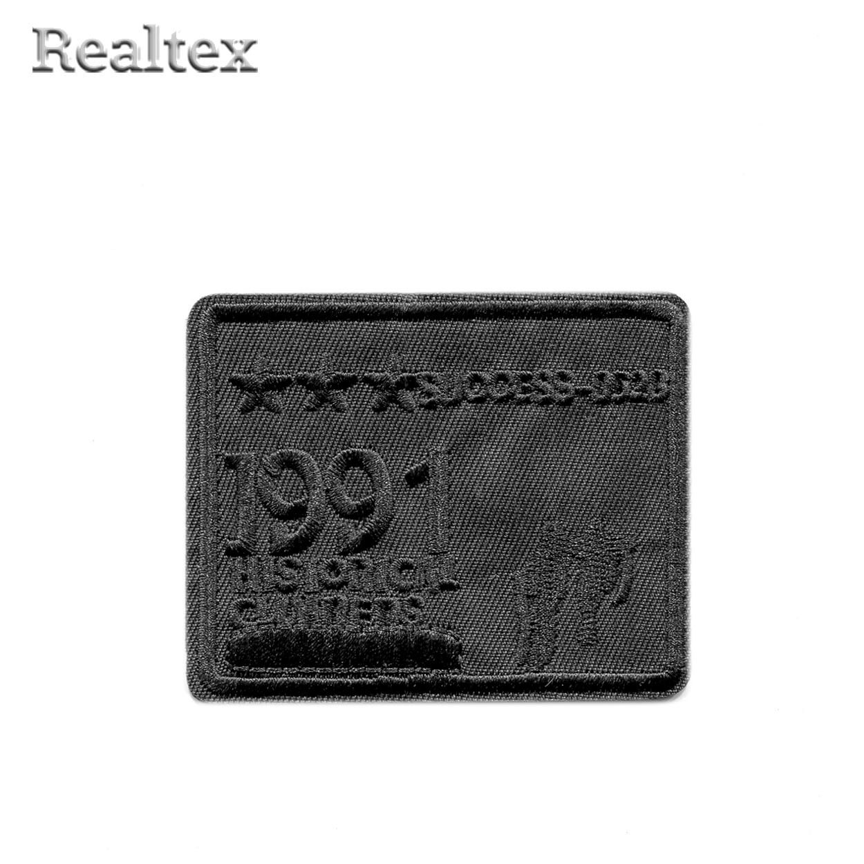  Термоаппликации Realtex № 1-2 "1991" цв.черный