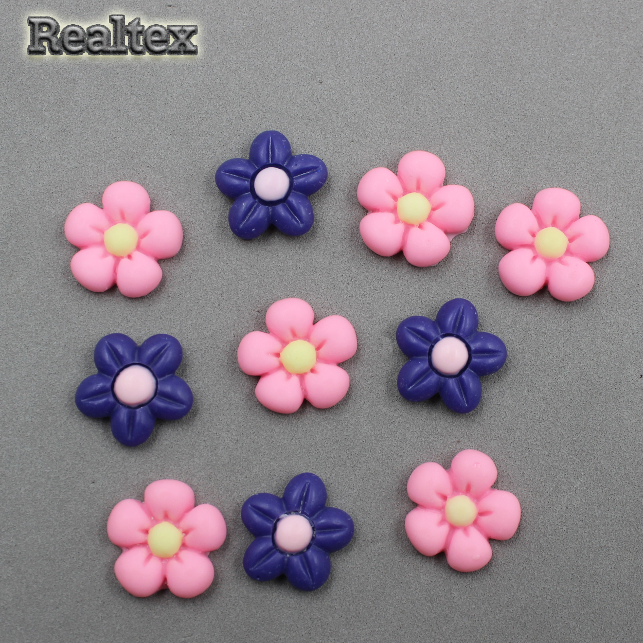  Набор фигурок Realtex R- 5 "Цветы №2" mix (10шт) 