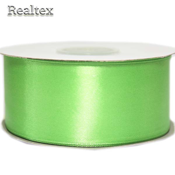 Лента атласная 38мм Realtex (32,9м) цв.3128 салатовый