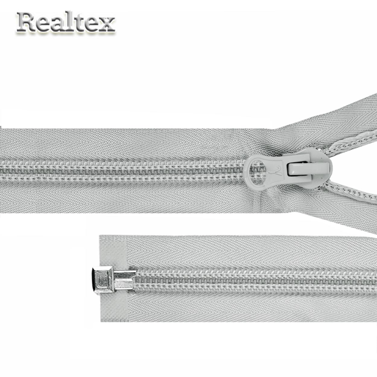 Молния витая Т.10 120см 1замок разъемная S-10 цв.329 серебристо-серый