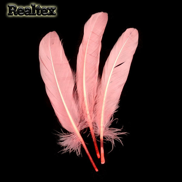Перо Реалтекс Гусиное 13-18 см цв.коралловый
