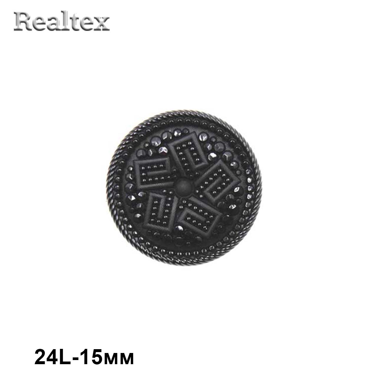 Пуговицы SB 4350N 24L (50шт) цв.nero