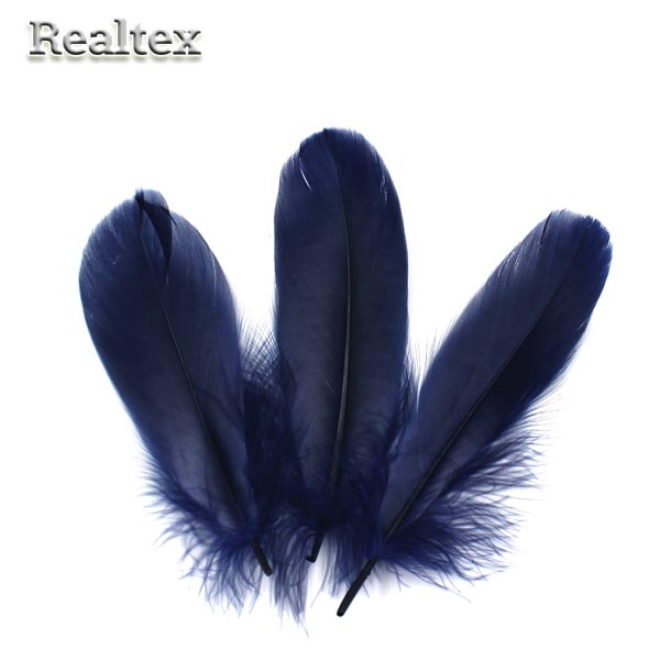 Перо Реалтекс Гусиное 13-18 см цв.темно-синий