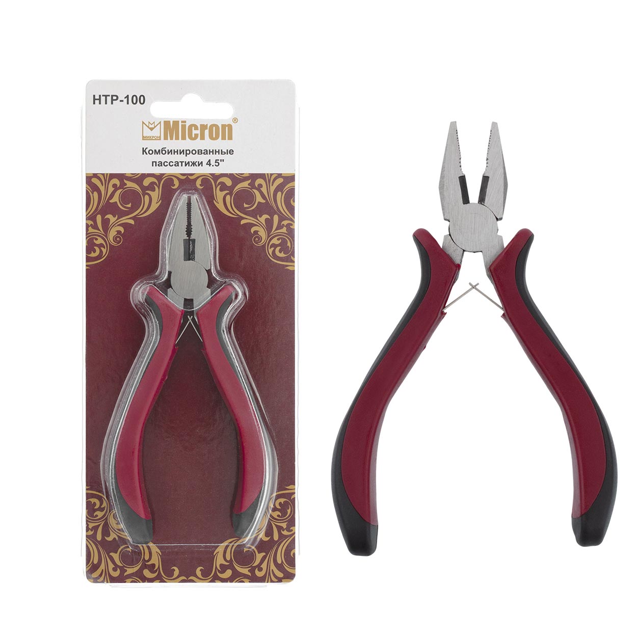 Инструменты для творчества "Micron" Пассатижи комбинированные HTP-100