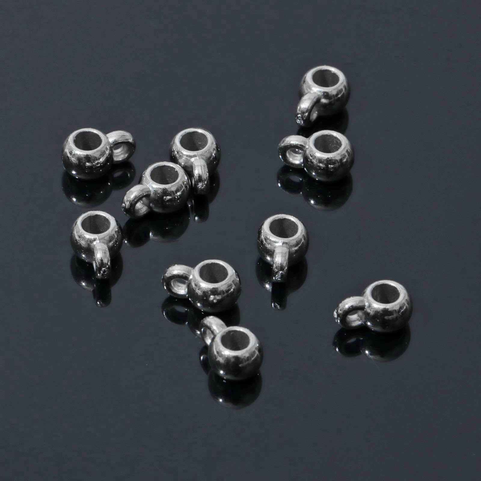 Держатель 9908543 для кулона (10шт) цв.серебро