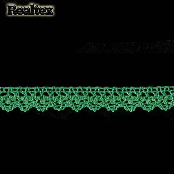 Кружево вязаное  19мм 19.01.098 цв.31 зеленый