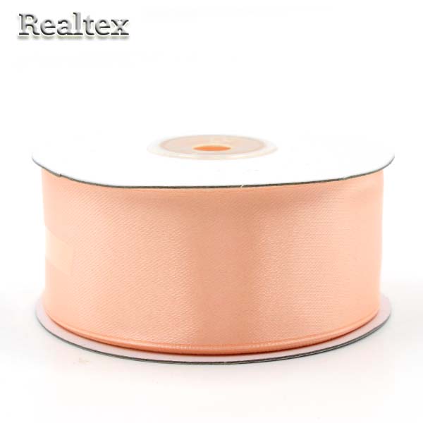 Лента атласная 38мм Realtex (32.9м) цв.007 светло-персиковый