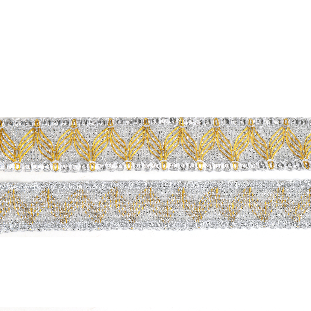 Тесьма металлизированная  40мм TBY 13-7871 цв.серебро