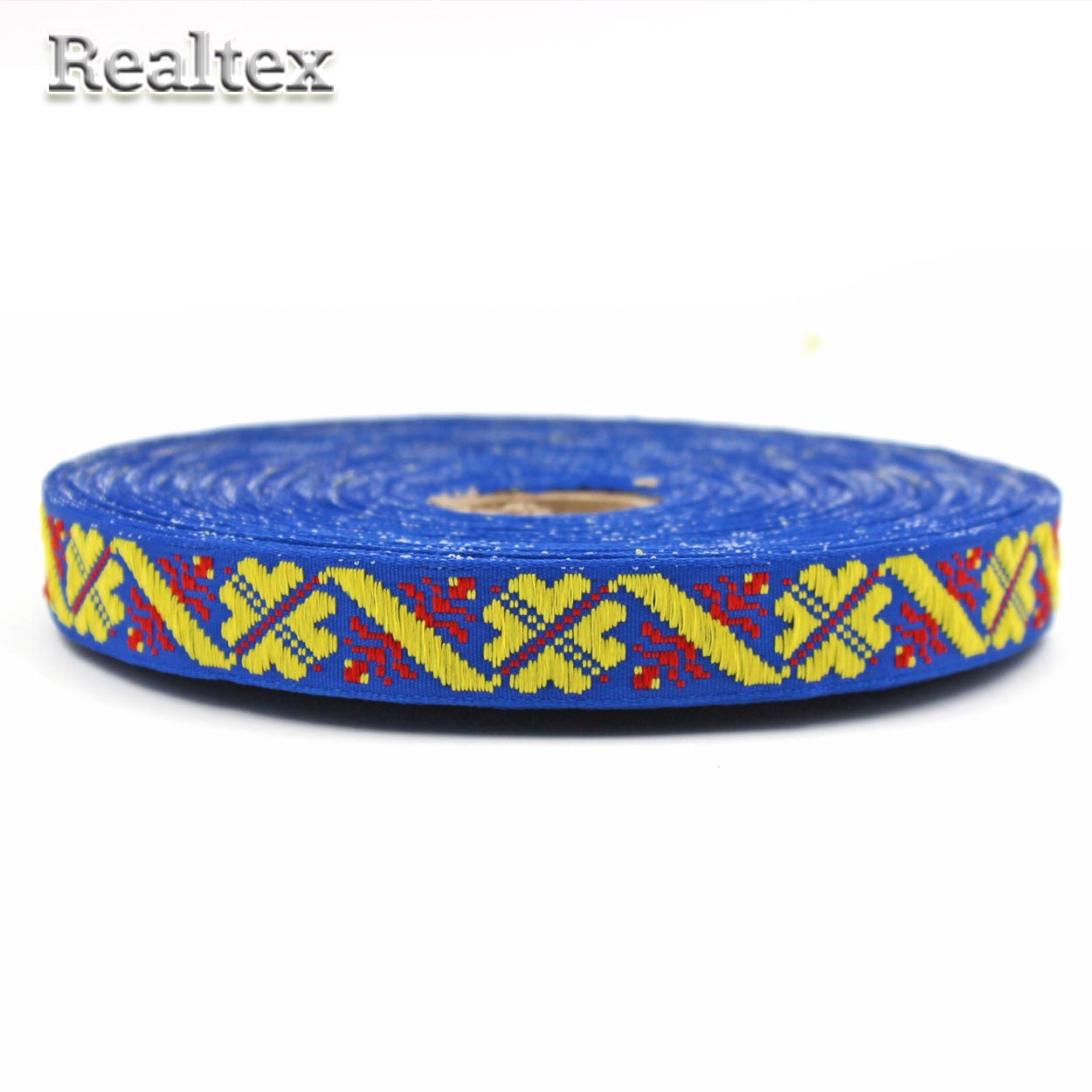 Тесьма жакардовая 18мм с1851г17 рис.9514 (25м) цв.электрик