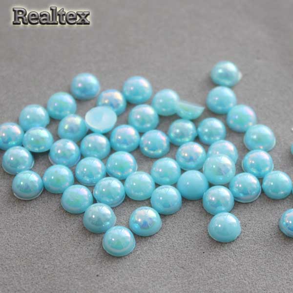 Полу-бусы 10мм (20гр) цв.АВ голубой