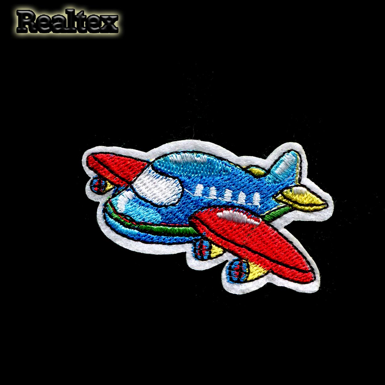  Термоаппликации детские Реалтекс R-2843 "Самолёт" цв.синий