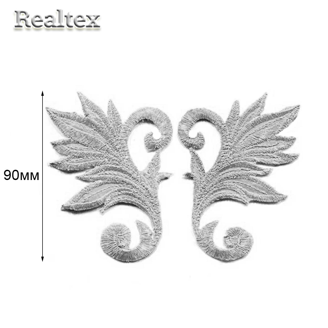 Термоаппликации орнамент Реалтекс R-3460 цв.серебро