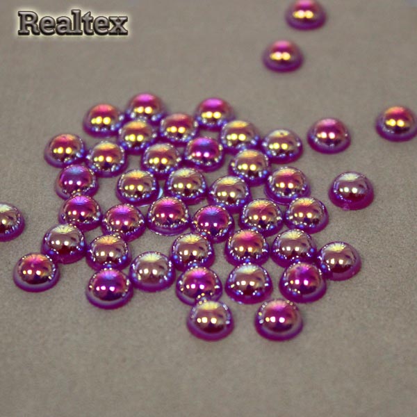 Полу-бусы  8мм (20гр) цв.АВ 56 фиолетовый  
