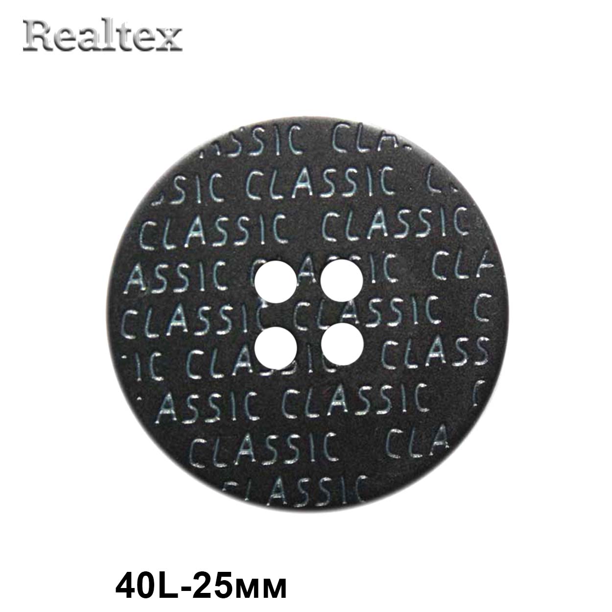 Пуговицы CX K-51 40L (36шт) цв.Black