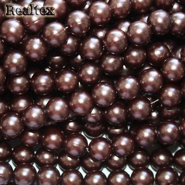 Бусины на нитях 12мм цв.А36 коричневый 