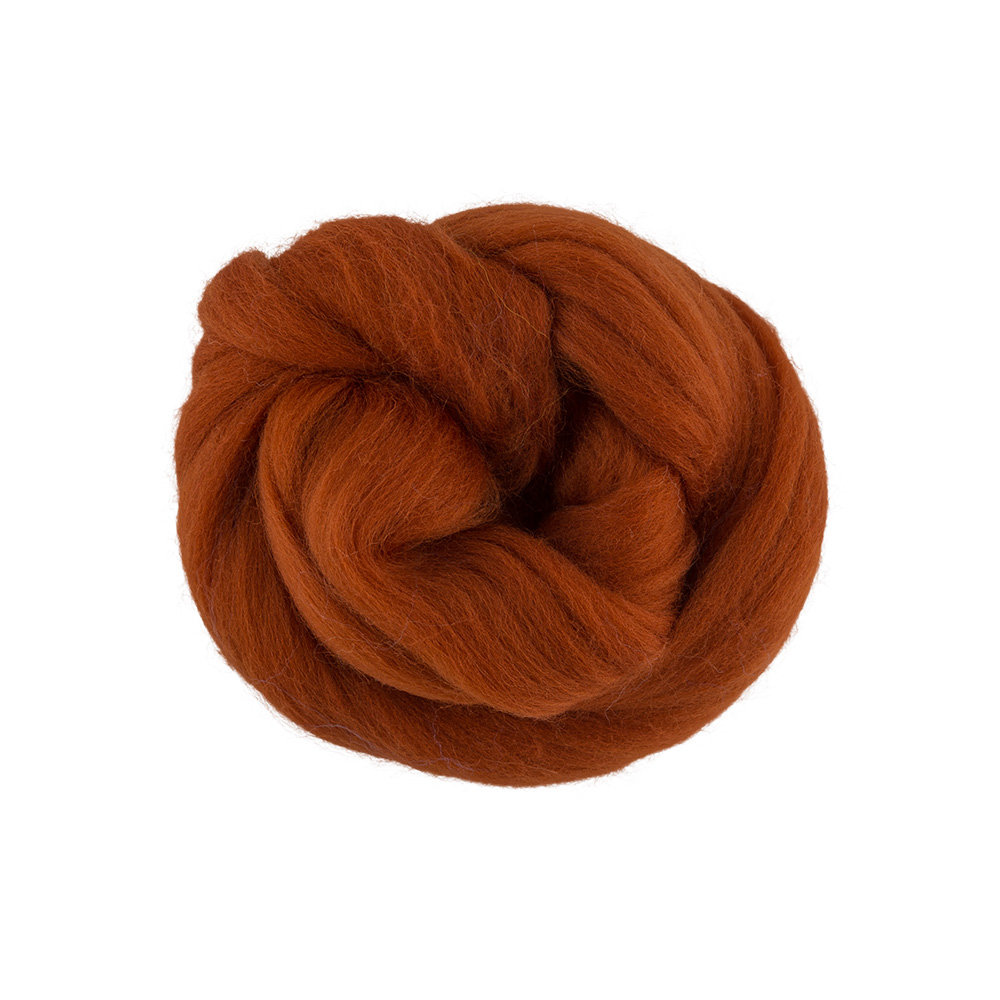 Шерсть для валяния TFS-050 полутонкая (50гр) цв.0081 терракот