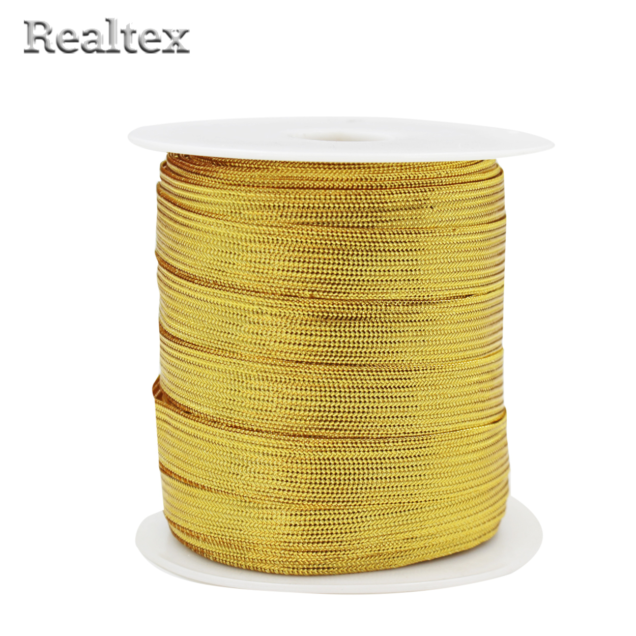 Галун Realtex металлизированный 15мм цв.светлое золото