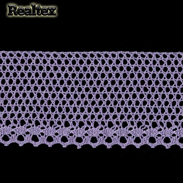 Кружево вязаное  80мм 80.01.145 (25м) цв.27 сиреневый