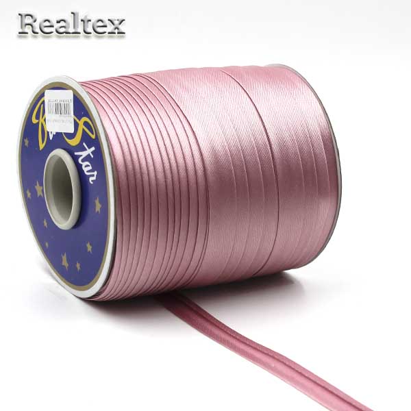 Косая бейка атласная 15мм (132м) цв.6059 св.старо-розовый