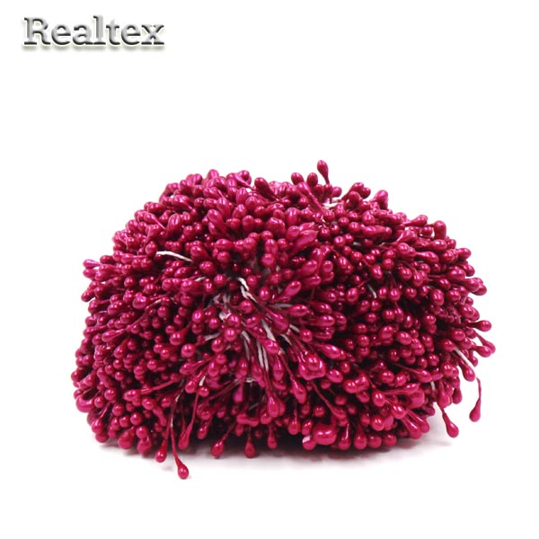 Тычинки Realtex двухсторонние на нитях цв.вишнёвый