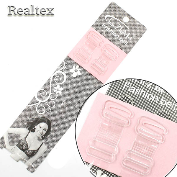 Бретели  Реалтекс 15мм силиконовые, с фурнитурой прозрачной пластиковой (10пар)