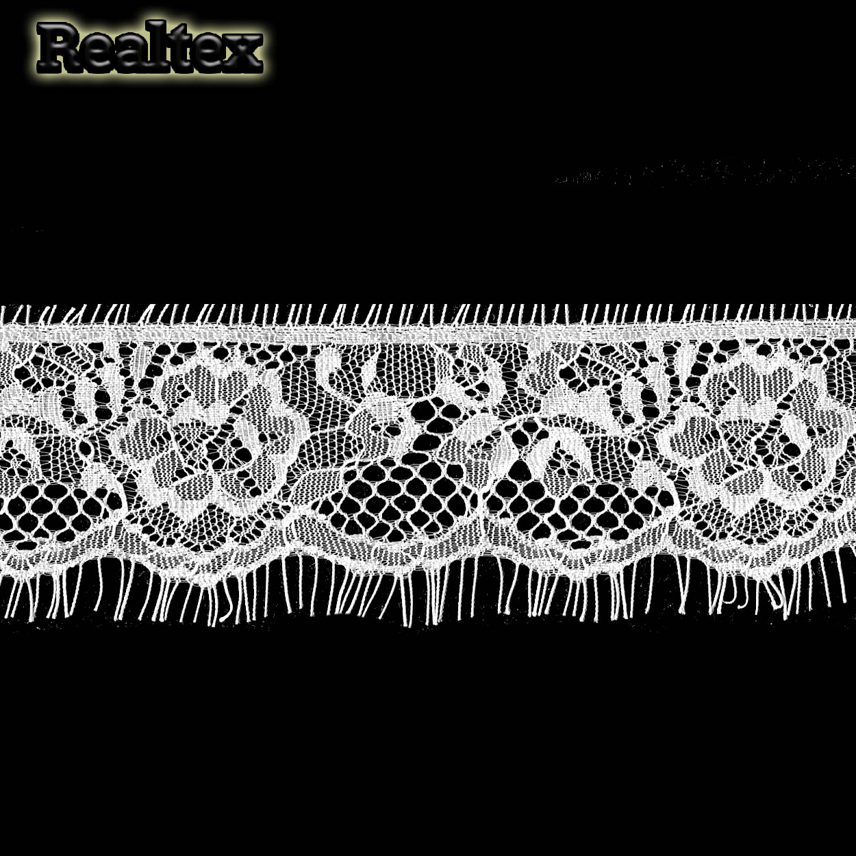 Кружево Realtex "реснички"  60мм 7824-1 (4шт*3м) цв.светло-молочный