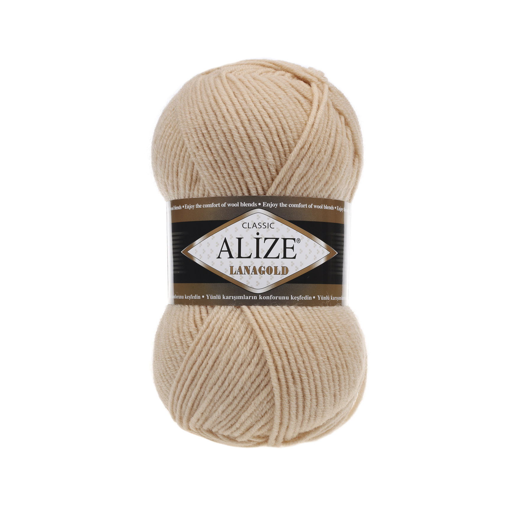 Пряжа Alize "Lana Gold" (100гр) цв.680 бежевый 