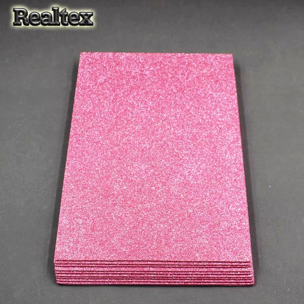 Фоамиран глиттерный Реалтекс 2мм цв.R04 ярко-розовый AB