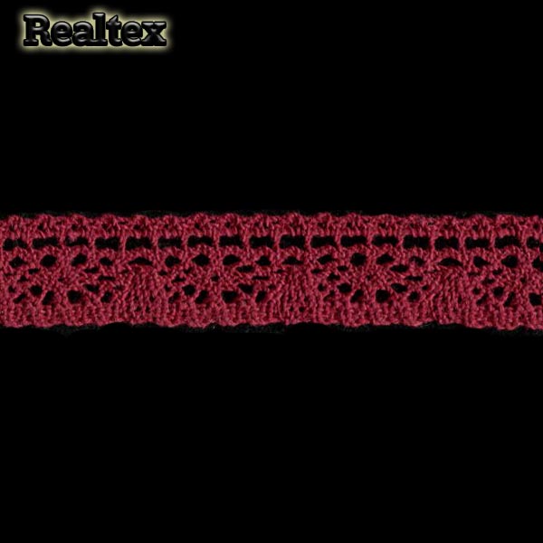 Кружево вязаное  22мм 22.01.140 цв.17 бордо