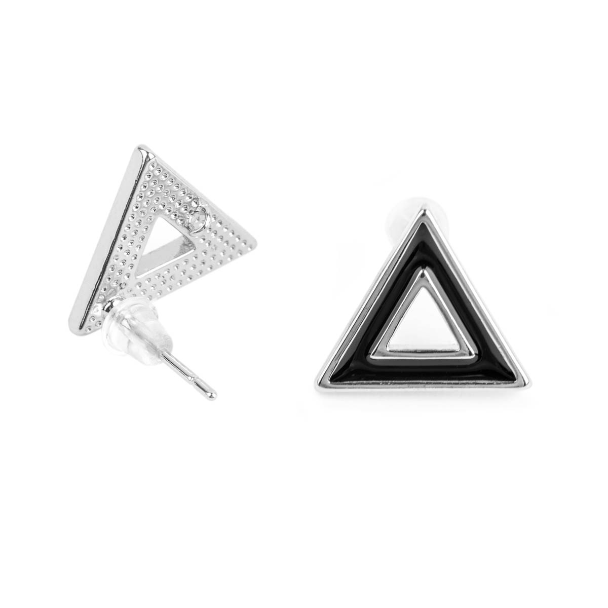 Швензы для серег "Zlatka" FMK-H14 (2шт) цв.02 серебро/чёрный