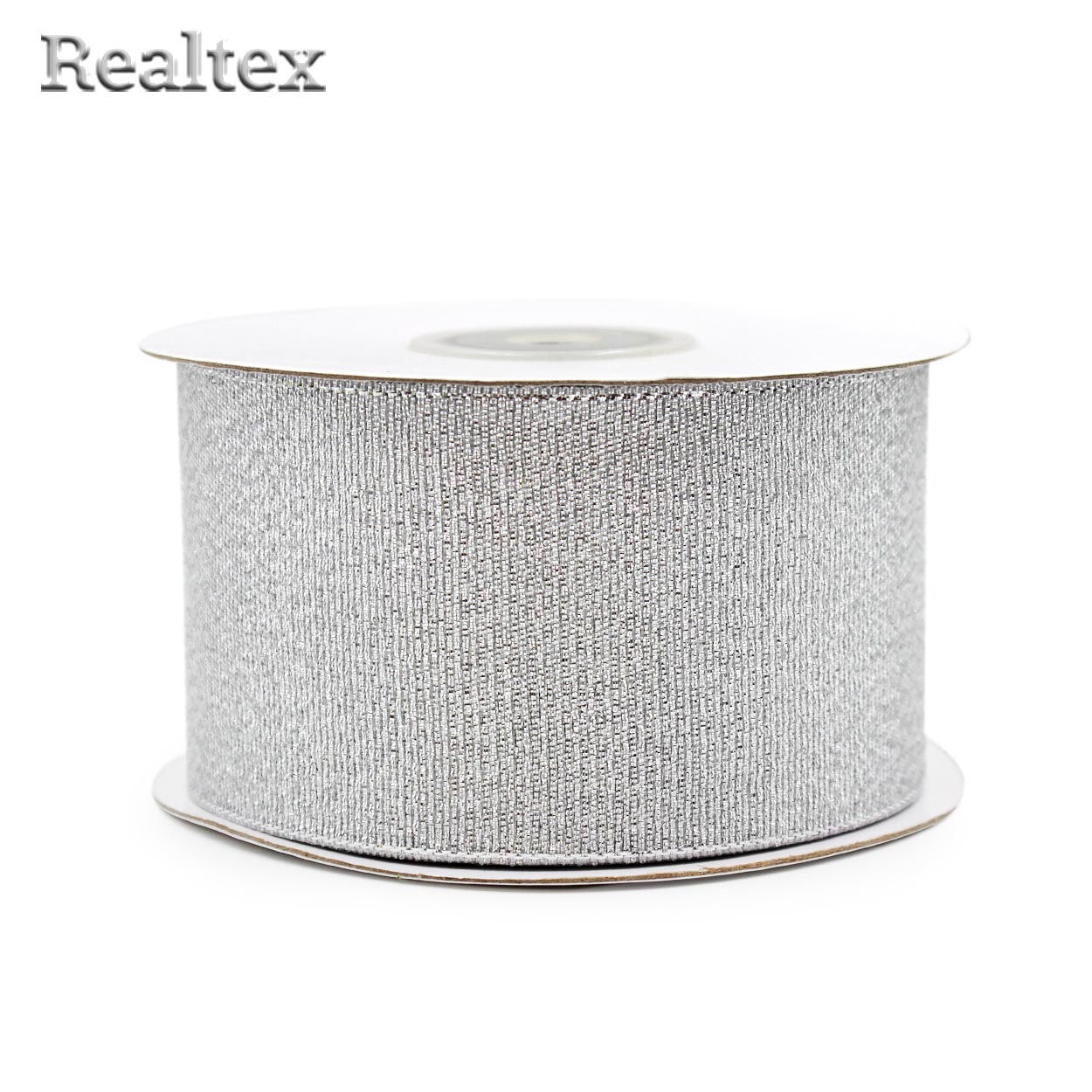  Лента металлизированная Realtex 50мм (22,8м) цв.серебро 