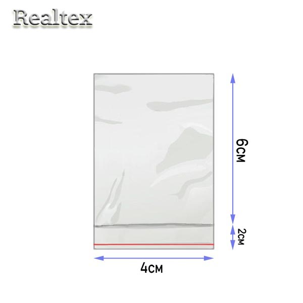 Пакеты упаковочные Realtex со скотч клапаном  4*6см+2см (200шт)