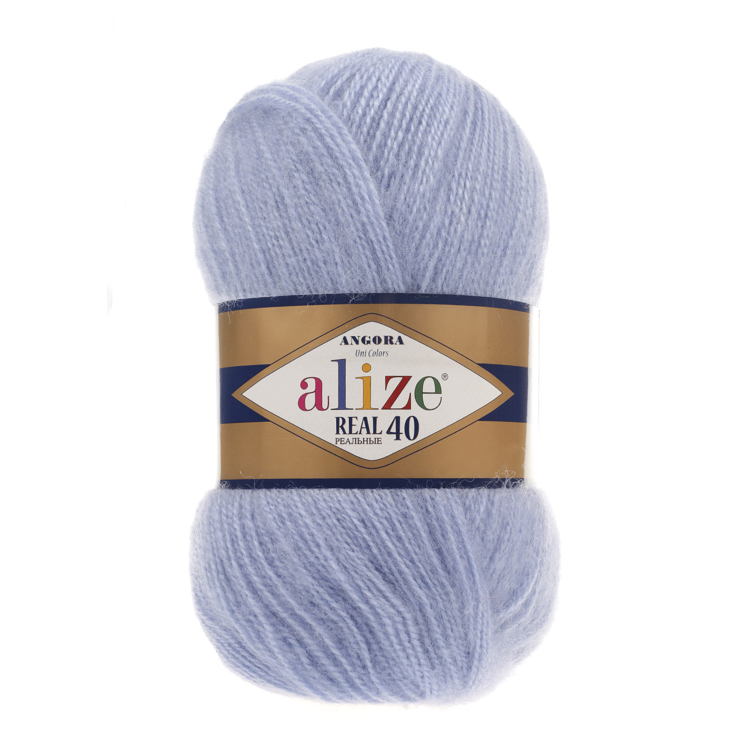 Пряжа "Angora Real 40" (100гр) цв.040 голубой