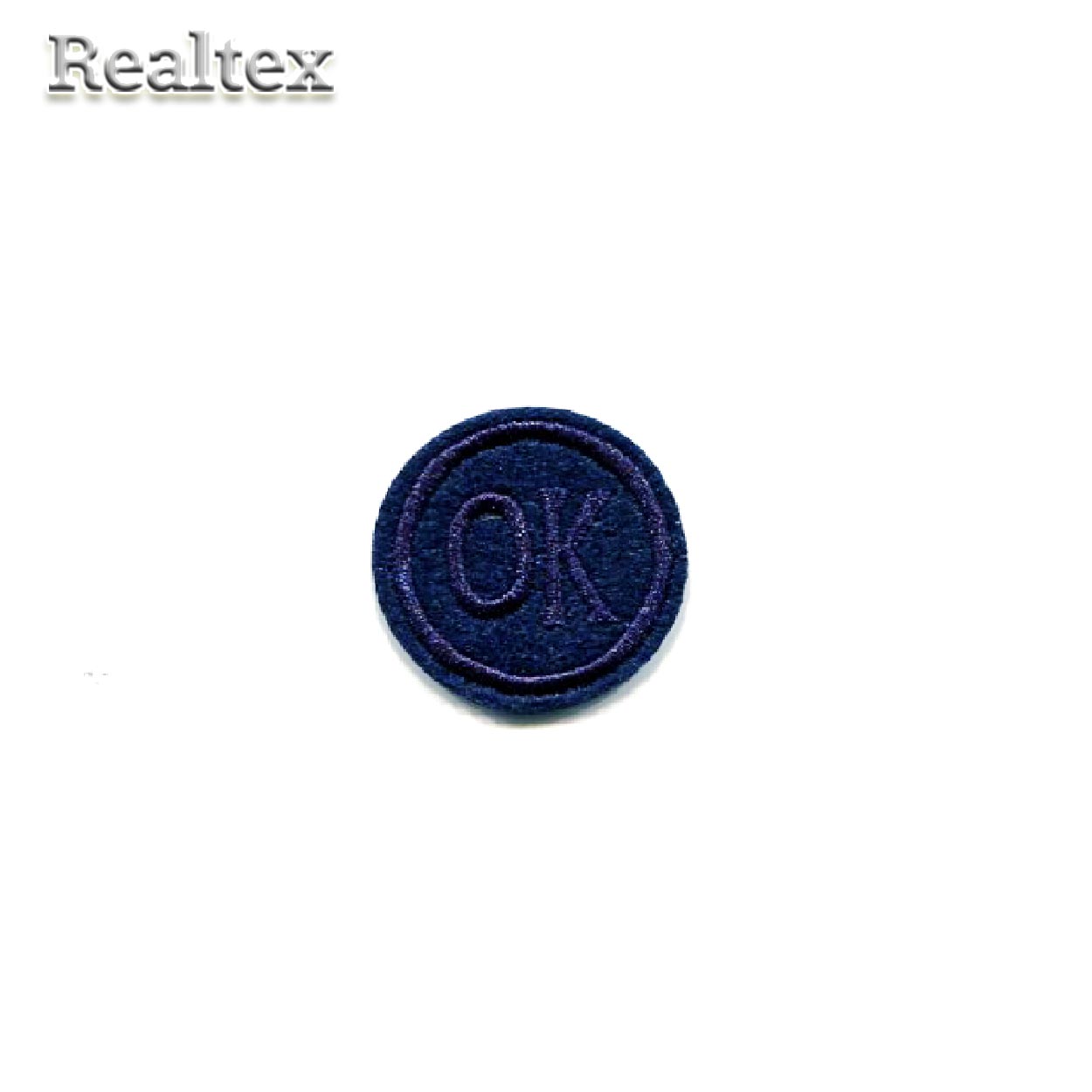 Термоаппликации Realtex "OK" 2,0*2,0см цв.темно-синий