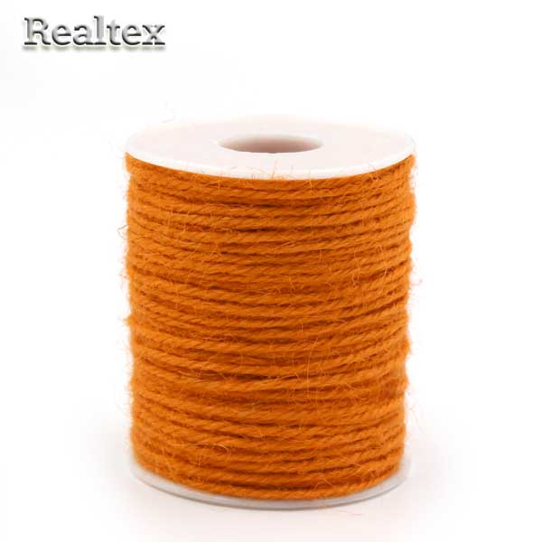 Шнур льняной для рукоделия Реалтекс 2мм цв.оранжевый