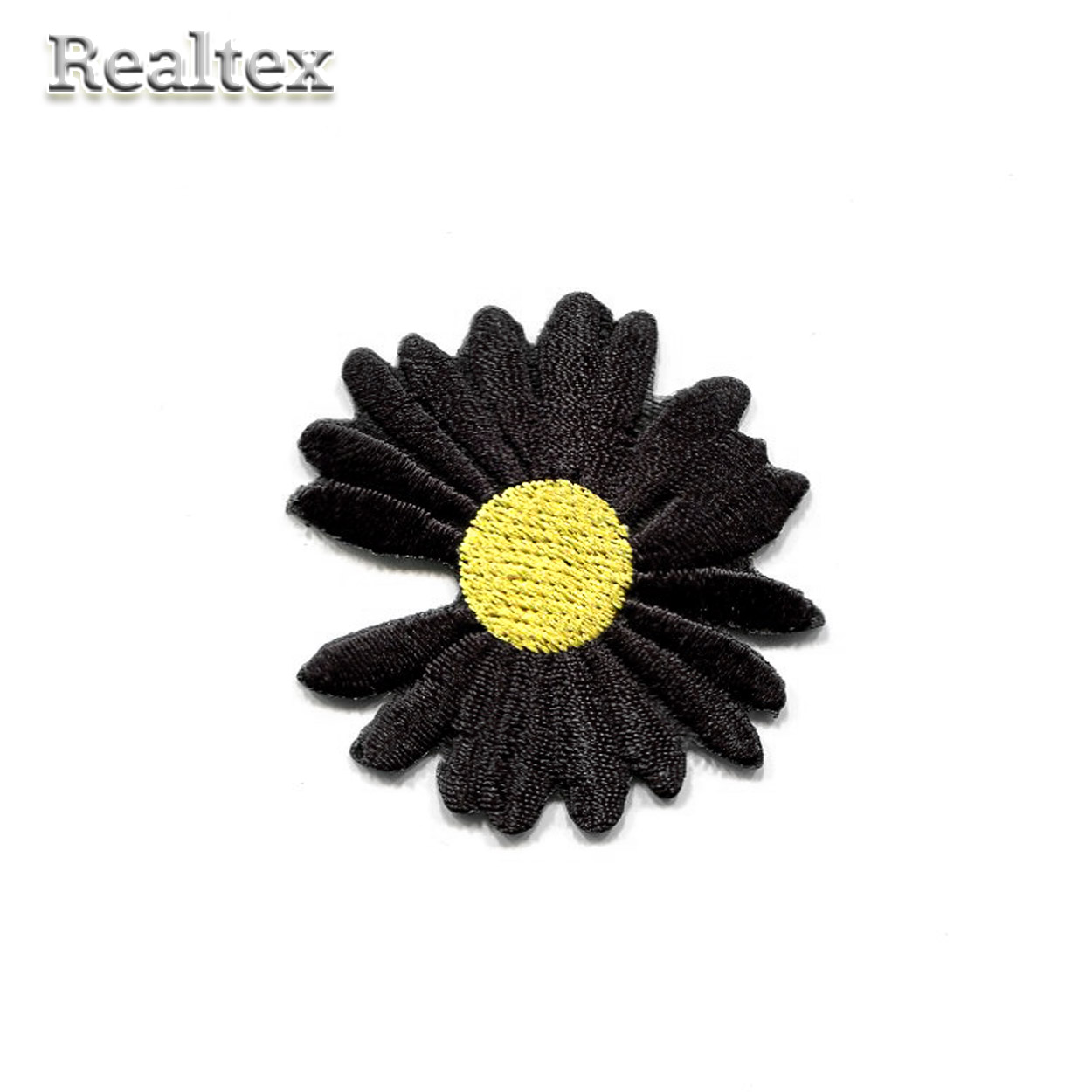 Термоаппликации Realtex 4511 "Ромашка" 47мм цв.черный