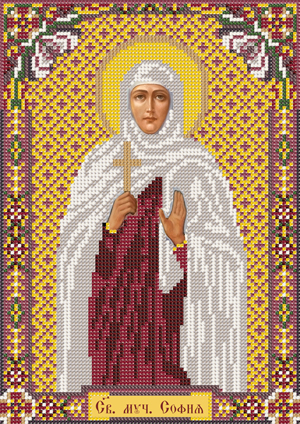 Рисунок на канве для бисера НС С9143 "Св.Мч.София" 