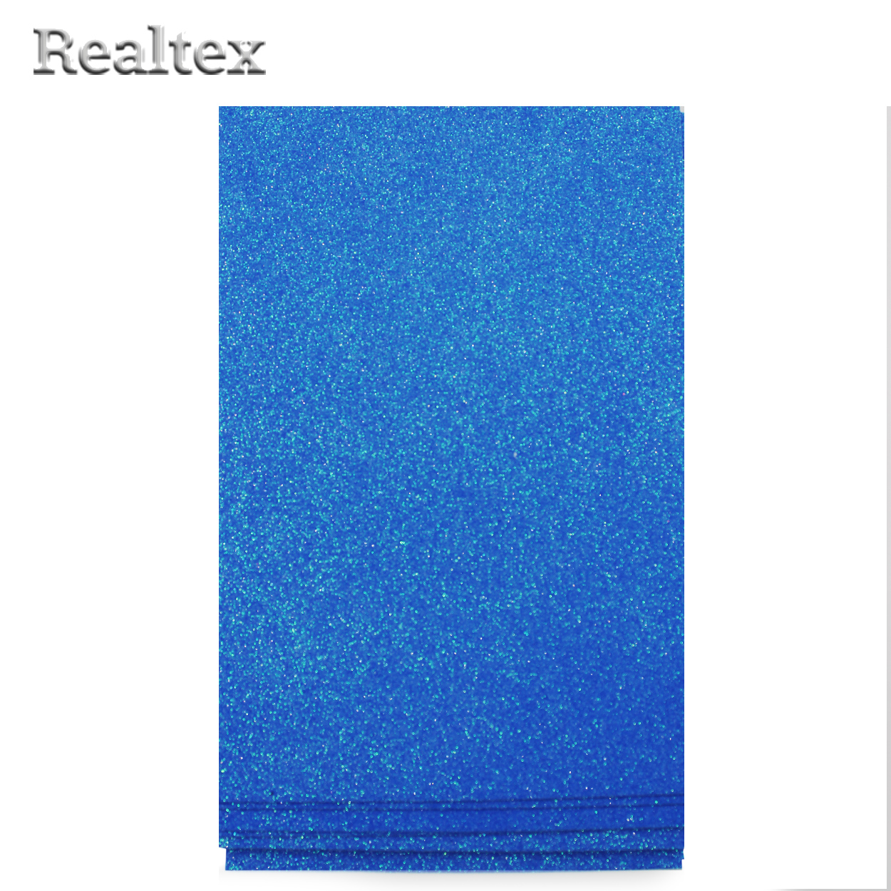 Фоамиран глиттерный Realtex 2мм цв.R05 василёк AB