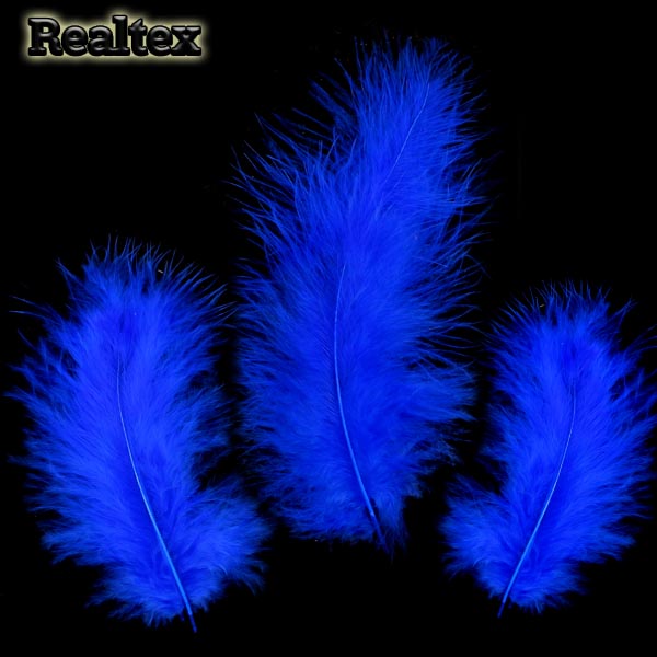 Перо Реалтекс Страуса 10-15 см цв.электрик
