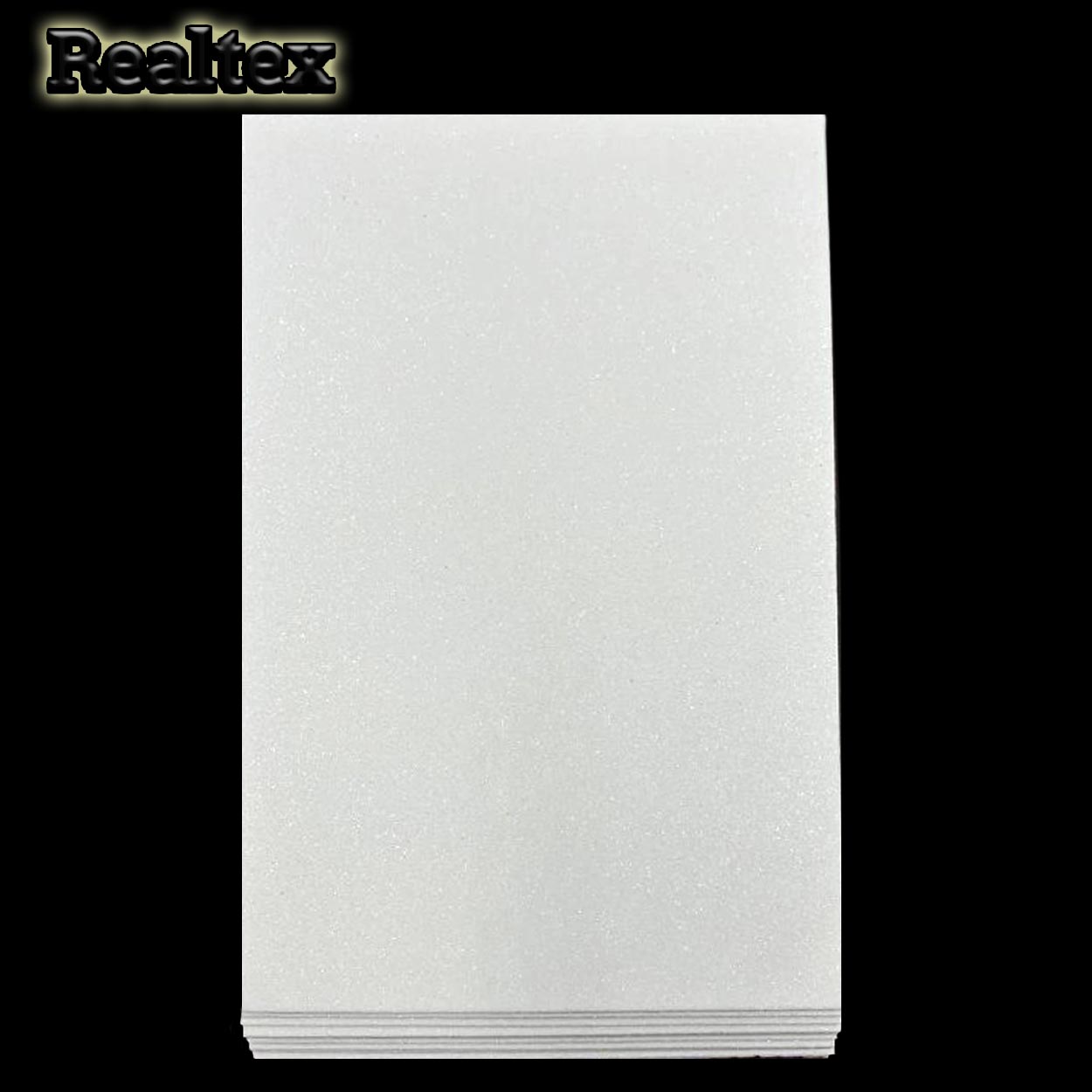 Фоамиран глиттерный Реалтекс 2мм цв.18 белый