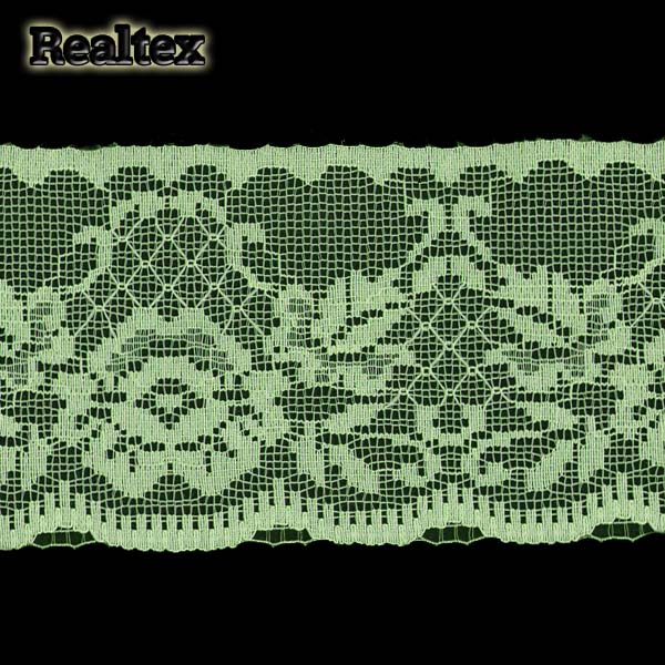 Кружево капроновое  75мм 7с1 цв.салатовый 