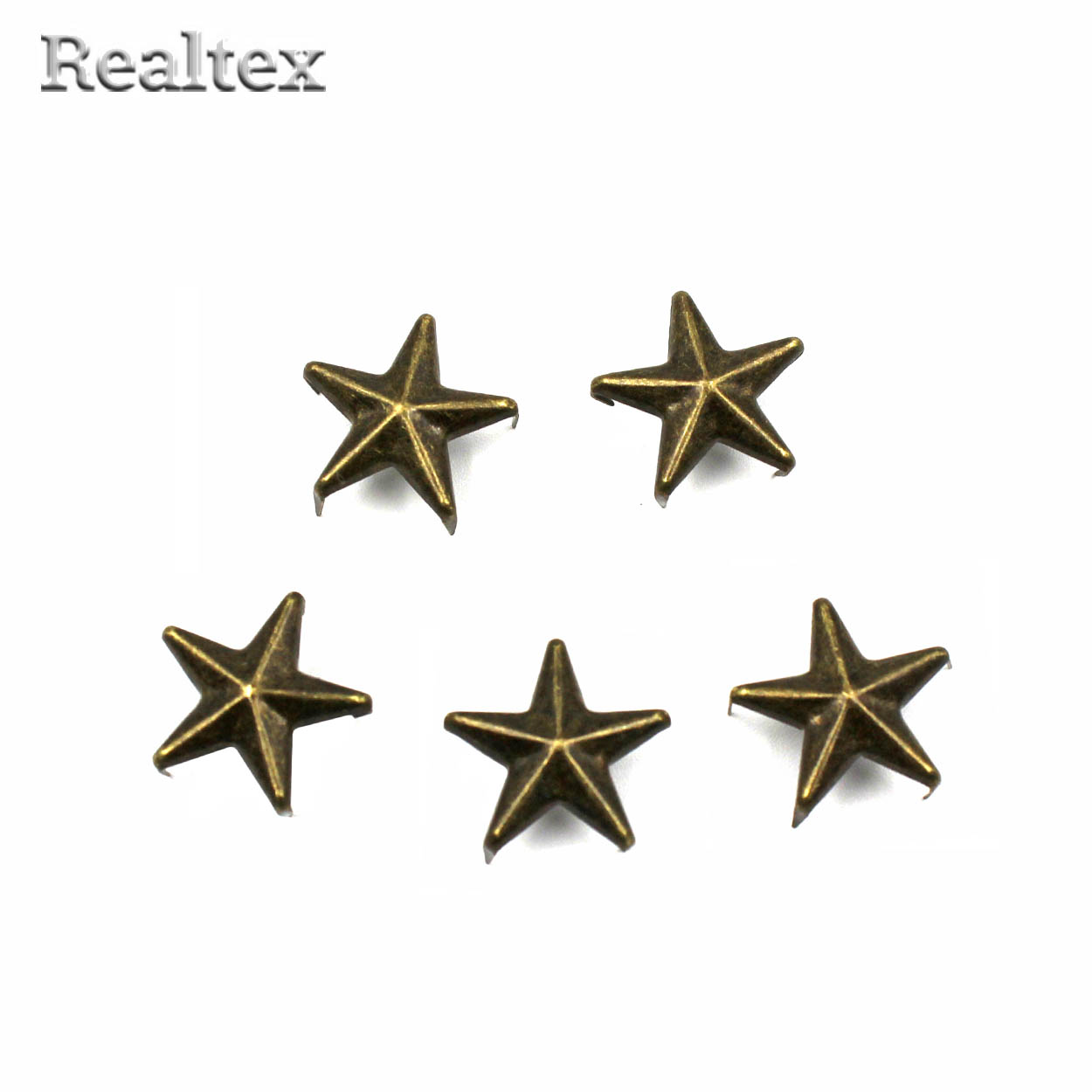 Украшение на шипах "Звёздочки" 15мм Реалтекс цв.антик