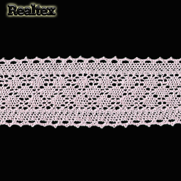 Тесьма вязаная матовая нить 60мм TBY 3014 (10м) цв.F133 светло-розовый